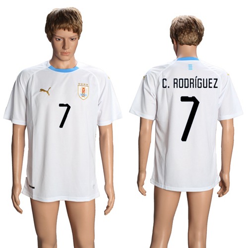 Uruguay #7 C.Rodriguez Away Soccer Country Jersey